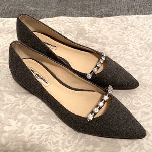 Karl Lagerfeld Colette 2 Diamond Studded Flats - 6